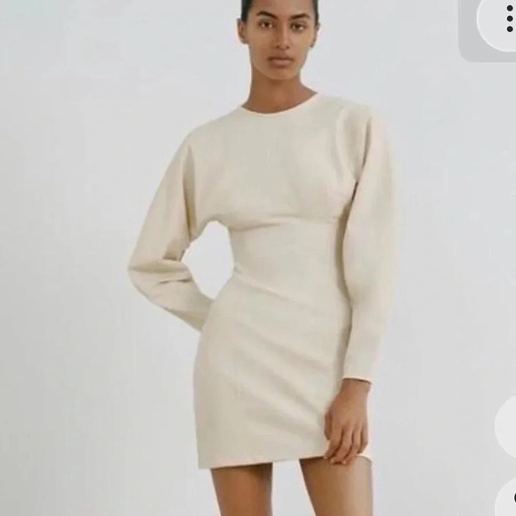 Zara Mini Puff Sleeve Dress - Picture 1 of 6